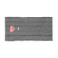 Chic à la plage -- Striped Black Beach Towel
