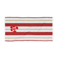 Tentation en vacances -- Red Stripe flower Beach Towel