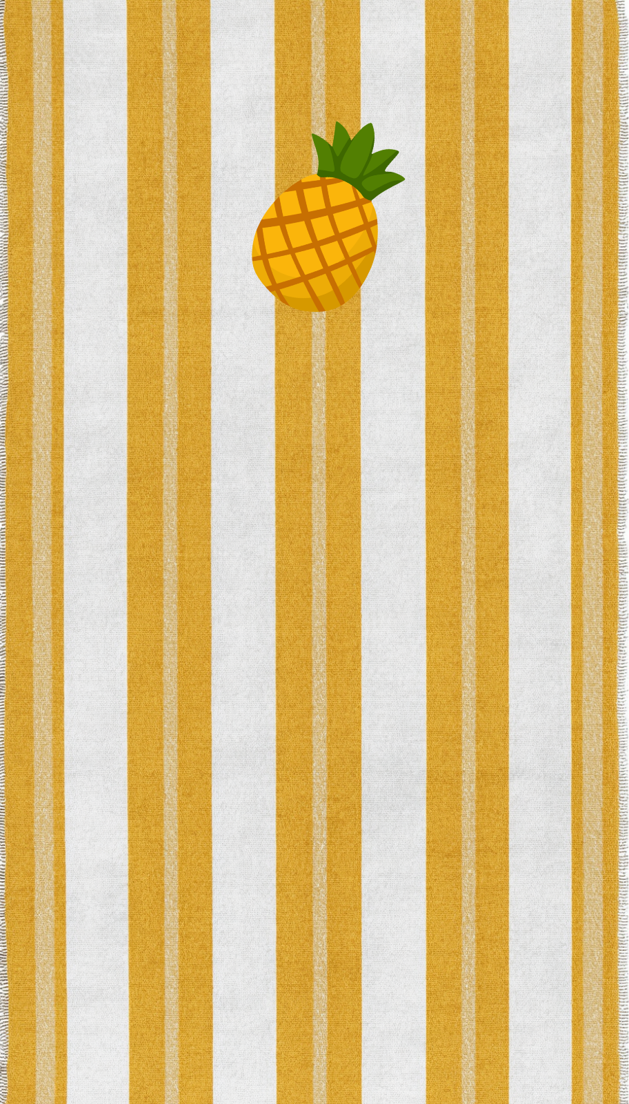Soleil Ananas | Yellow White Striped Towel