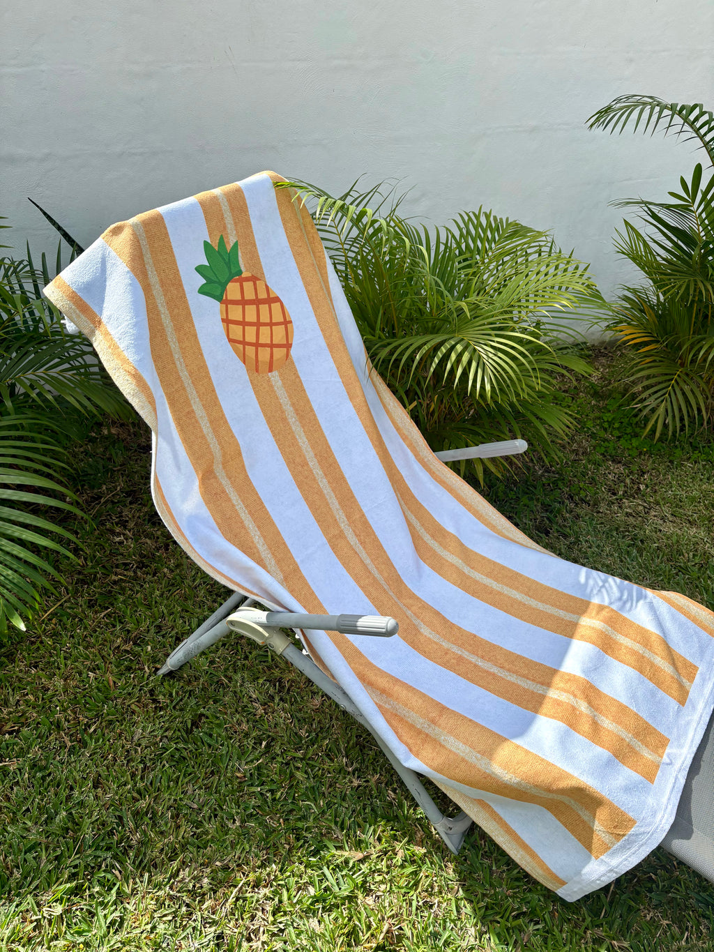 Soleil Ananas | Yellow White Striped Towel